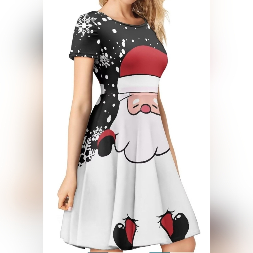 Santa Claus Graphic Dress Size Large - Picture 3 of 9